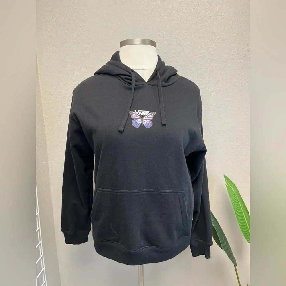 Vans Black Butterfly Hoodie - Size XL (16)